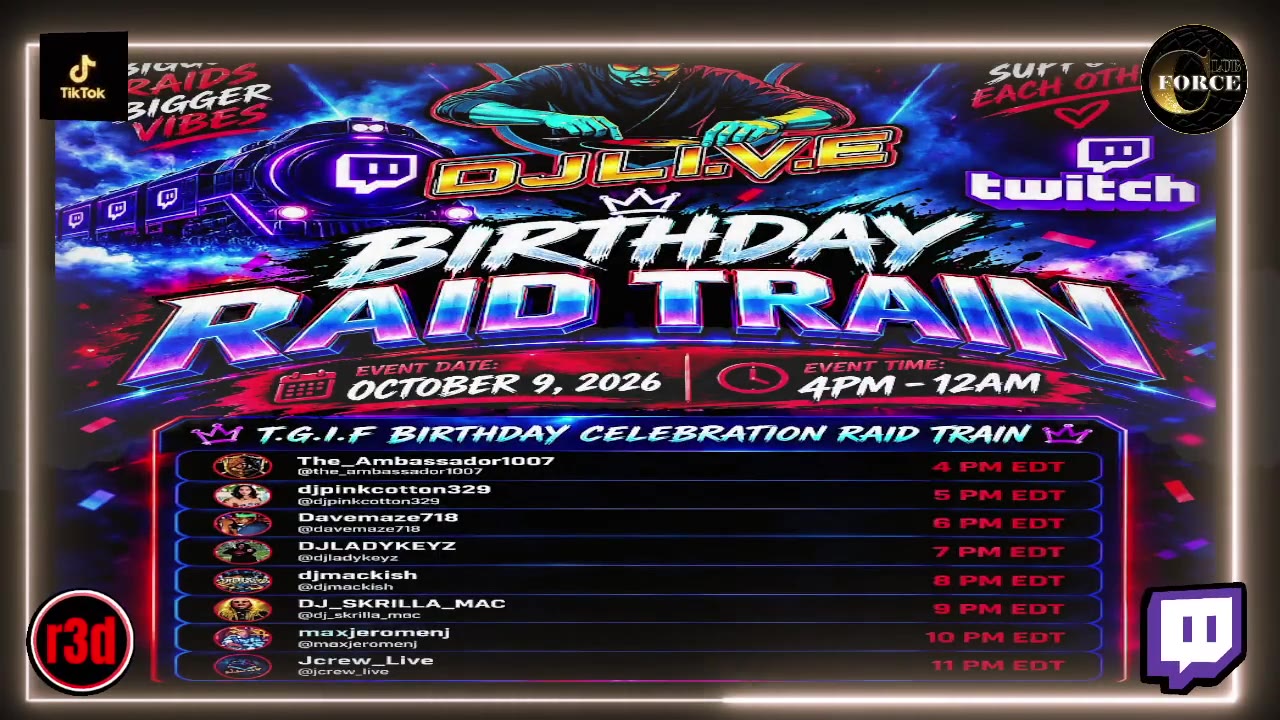 T.G.I.F BIRTHDAY CELEBRATION FOR JCREW RAID TRAIN